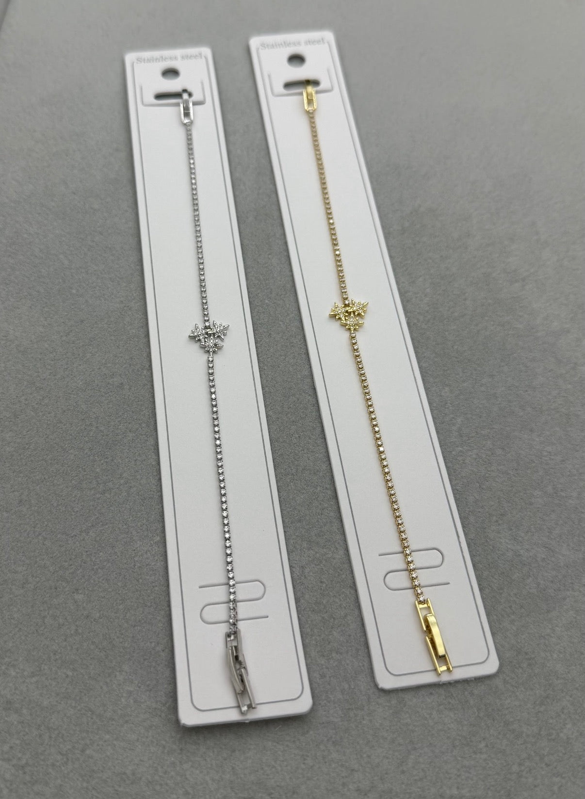 Yıldız Charm Detaylı Zirkon Taşlı Tenis Bileklik