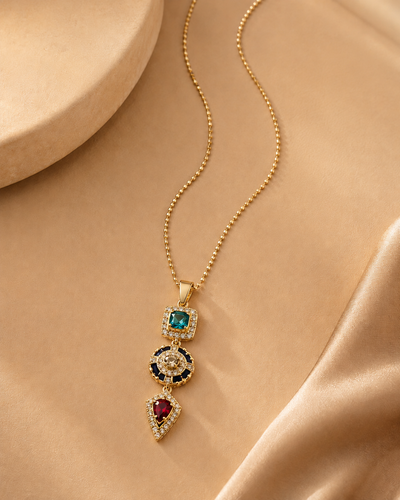 Gold Renk Vintage Tasarım Kolye